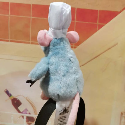 Disney Ratatouille Hairband Cartoon Plush Doll Headband French Wide-brimmed Hairpin Photo Headdress Creativity Kawaii Girl Gift