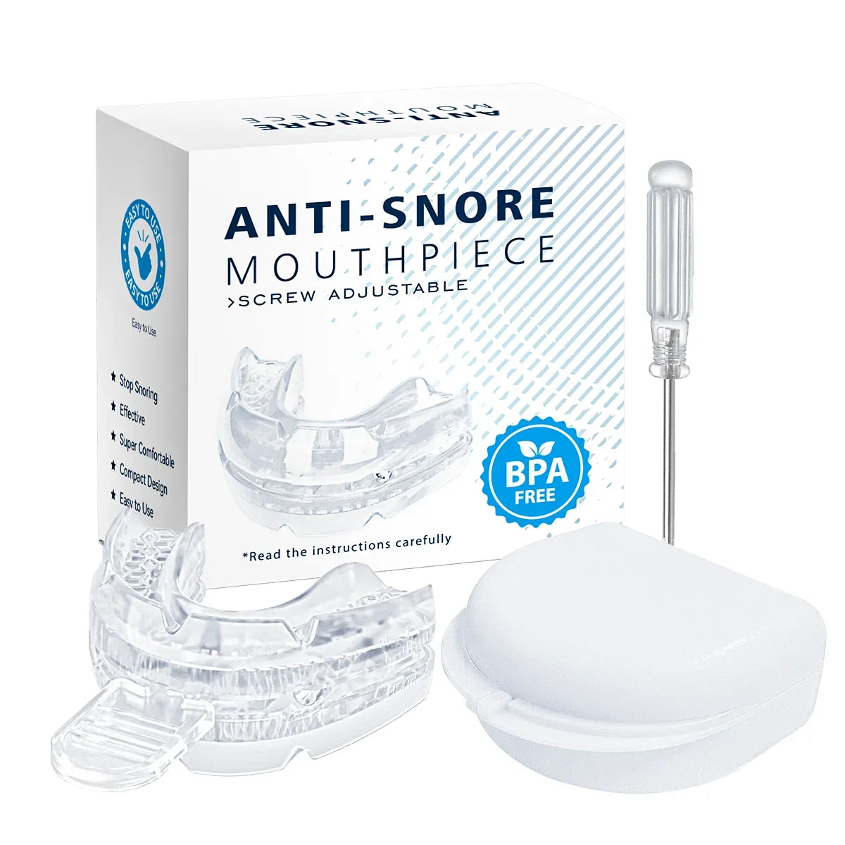 Adjustable Anti Snoring Oral Guard Oral Cover Reduces Temporomandibular Joint Disorders Alleviates Sleep Improves Breathing