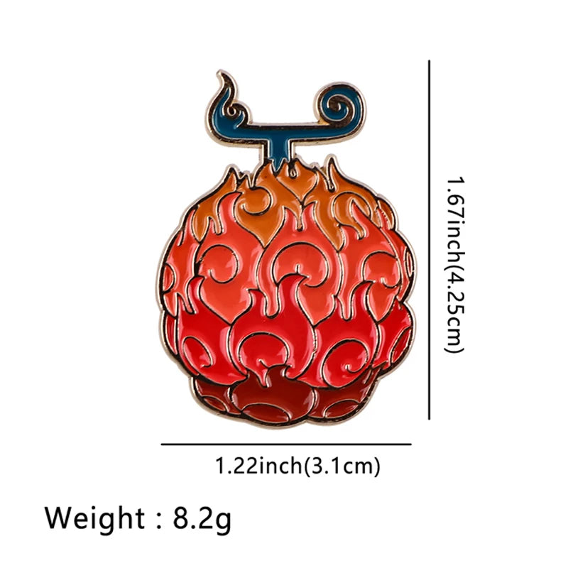 Japanese Anime Enamel Pin Cute Lapel Pin Devil Fruit Brooches for Backpack Manga Badges Jewelry Accessories