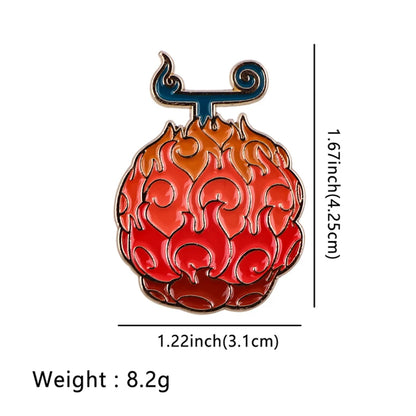 Japanese Anime Enamel Pin Cute Lapel Pin Devil Fruit Brooches for Backpack Manga Badges Jewelry Accessories