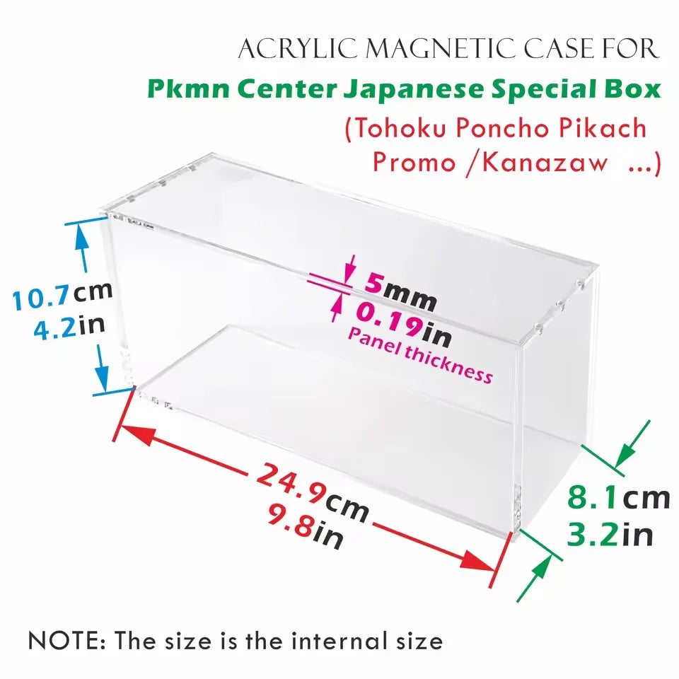 Acrylic Display Case For Pkmn Center Japanese Special Box For Tohoku Poncho Pikachu Promo/Kanazawa