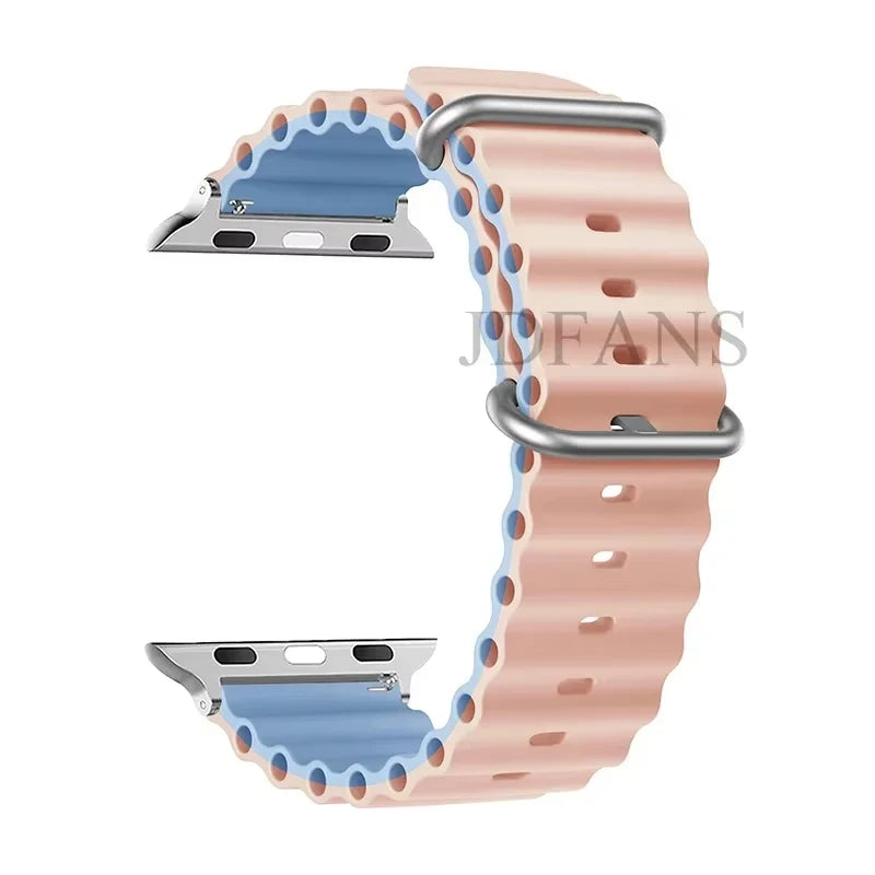 Strap For Apple watch ultra band 49mm 44mm 45mm 41mm 40mm 38mm 44 45 mm 1:1 Original Ocean belt iWatch series 9 10 8 7 se bands