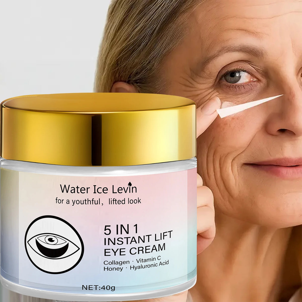 Eye Cream, Vitamin-Enhanced for Brightening and Anti-Oxidation, Retinol for Deep Nourishment, Multi-Essence Complex Formula, Lightweight Texture, Easy to Absorb, Stylish Design