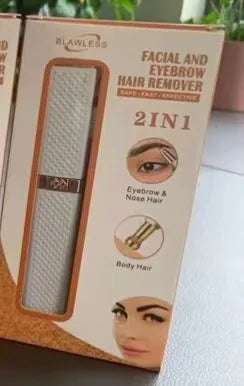 1pc Rechargeable 2-in-1 Eyebrow Razor and Hair Shaver with LED Light - Painlessly Remove Peach Fuzz, Facial Hair, Eyebrows, Lips