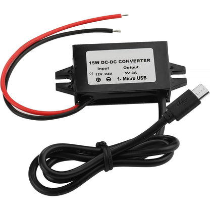 Waterproof 12V to 5V Converter DC-DC Step Down Module Power Adapter USB-A Female/Type C/dual USB/open Wire Connector