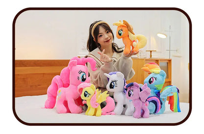 Little Pony Rainbow Dash Applejack Plush Toy 28cm Official Hasbro Figure Soft Stuffed Animal For Fans Collection Gift