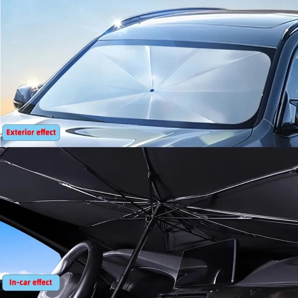 Car Sunshade Umbrella For Auto Shading Car Sun Shade Protector Parasol Summer Sun Interior Windshield Protection Curtain