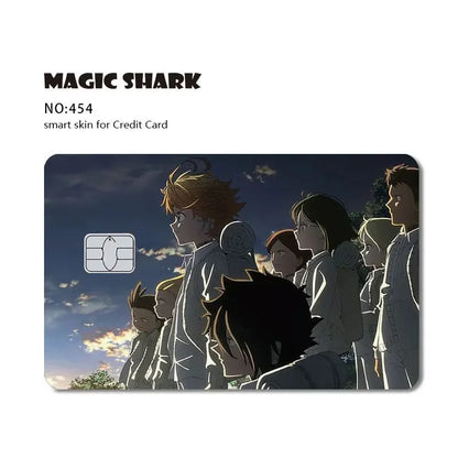 Magic Shark Kawaii Anime Tape Pig Dreamy Sticker Film Skin Cover for Debit Credit Bank Card Small Large Chip