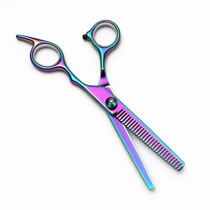 6" Professional Hair Styling Kit Includes Straight Curved Thinning Shears and Comb Stainless Steel Construction for Salon Home