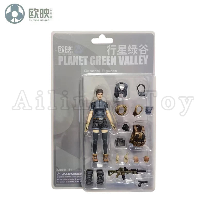 Ou Ying Studio 1/18 Planet Green Valley PGV 3.75inch Action Figure Girls War EFSA Female Figures Anime Model