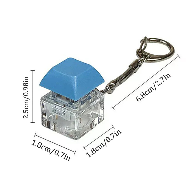 Decompression Keychain Mechanical Keyboard Button Keyring Fingertip Key Cap Pendant Antistress Toy