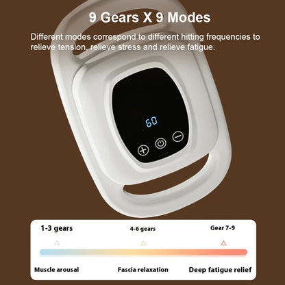 6-Head Muscle Massager for Deep Tissue Percussion & Relaxation, Body Tension from Neck, Shoulders, Legs