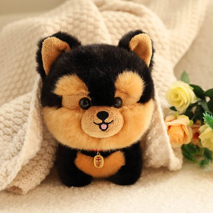 Lifelike Fluffy Dog Stuffed Toy Simulation Puppy Model Shiba Inu Corgi Husky Yorkshire Bichon frise Chow Chow Plush Doll Gifts