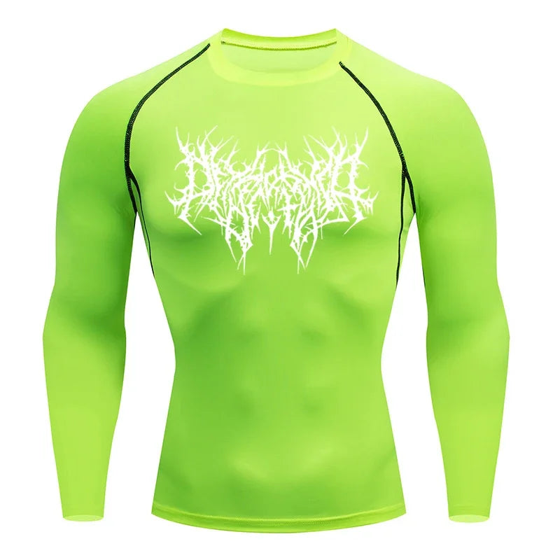 Men's T-shirt Men Running Sport T Shirt Men Compression Fitness Tops Tee Quick DryTight Training Gym Sport Running Shirts Jersey