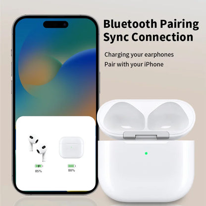 AirPods 4 Charger Case Replacement w/ Wireless Charging & Real Pop-Up – No Earbuds, OEM-Like Battery Holder