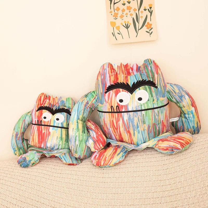 15/25cm 7pcs Kawaii Colorful Monster Plush Doll With Expression Monster Plushie Stuffed Toy For Boys And Girls Birthday Gifts