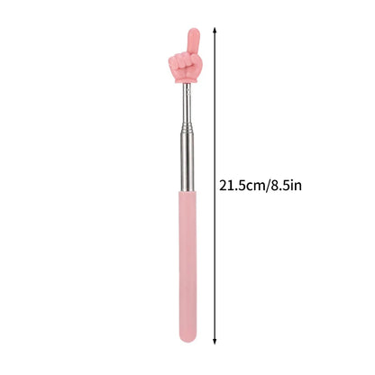 1pPointer Finger Stainless Steel Reading Sticks Telescopic Reading Finger Teaching Aids Gift for Teachers Pointer Finger Stick
