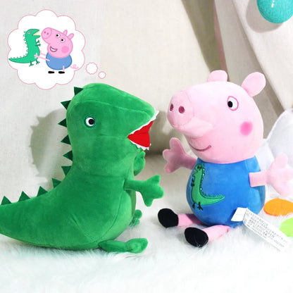 Genuine Peppa Pig Plush Pig Kids Toys 19CM Pet Dinosaur Teddy Bear Soft Stuffed Anime Figure Doll Children's Birthday Gifts