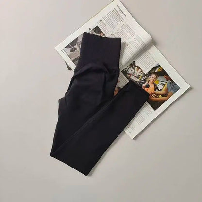 Seamless Sport Yoga High Waist Pants Leggings Sport See Through Yoga Gym Running Quick Dry Pants Scrunch Butt Pants