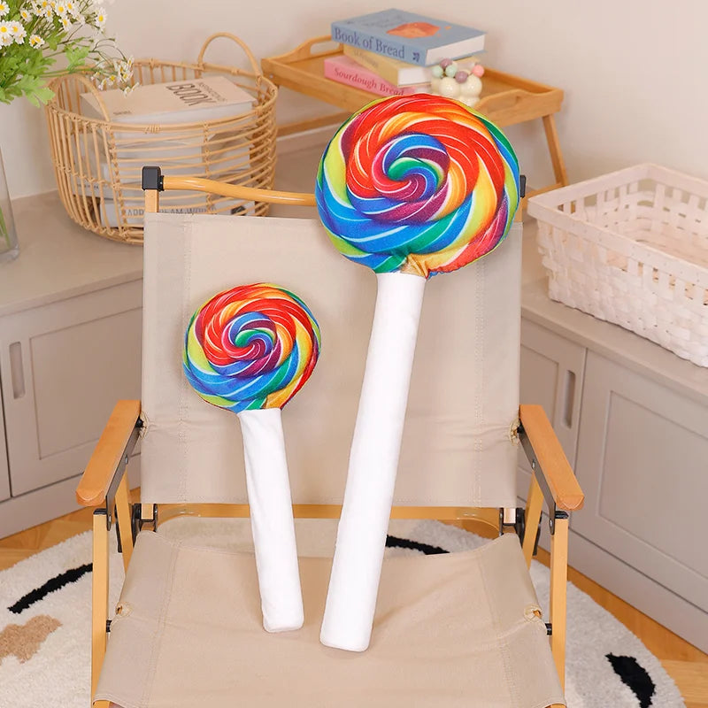 40/70CM New Funny Colour Lollipop Plush Toys Colorful Candy Plush Pillow Ball Toy Stuffed Soft Birthday Gifts Room Decoration