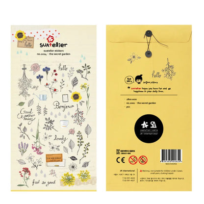 Korean Brand Suatelier Collection Daily Food Vlog Stickers DIY Scrapbooking Journey Diary Stationery Stickers Supplies