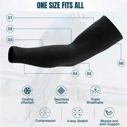 3Pairs Summer Sun Protection Ice Sleeve Men Women Fashion Breathable Elastic Ice Silk  Arm Gloves for Outdoor Cycling, Driving