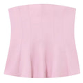 Ruffled Backless Corset Tube Top