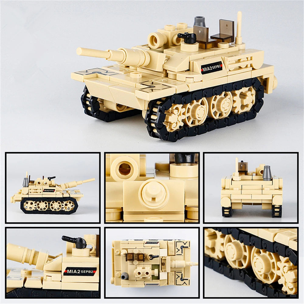 World War 2 WW2 Army Military Soldiers SAWT Soldiers The King Tiger Heavy Tank DIY Model Building Blocks Bricks Children'S Toys