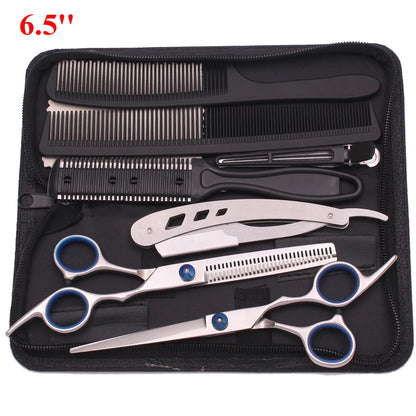 6.5'' Professional Hair Scissors Set Comb Razor Thinning Cutting Shears Hairdressing Salon Barber Home Japan Steel Dropshipping