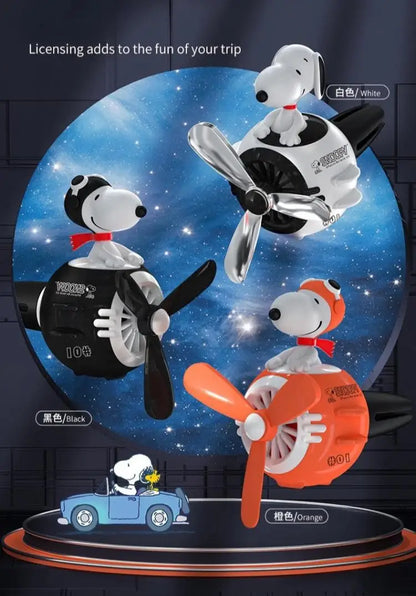 Snoopy Air Freshener Flying Propeller Pilot Series Car Accessories Anime Figures Aromatherapy Fragrance Diffuser Car Decor Gifts