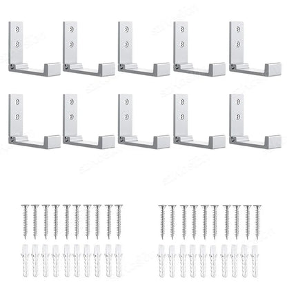 1/5/50pcs Folding Hooks Wall Door Clothes Hooks Aluminum Alloy Rustproof Wall Hanger Clothes Coat Towel Coat Hooks