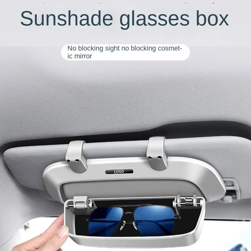 Car glasses case, sun visor, multifunctional car sunglasses holder, in-car glasses clip, modified storage box