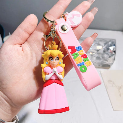 19 Styles Anime Keychain Mario Bros Luigi Toad Bowser Action Figure Model PVC Cartoon Bag Doll Pendant Toys Gift