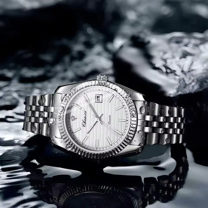 CHENXI 004D Men Quartz Watches Luxury Stainless Steel Waterproof Luminous Date Casual Wristwatch for Male