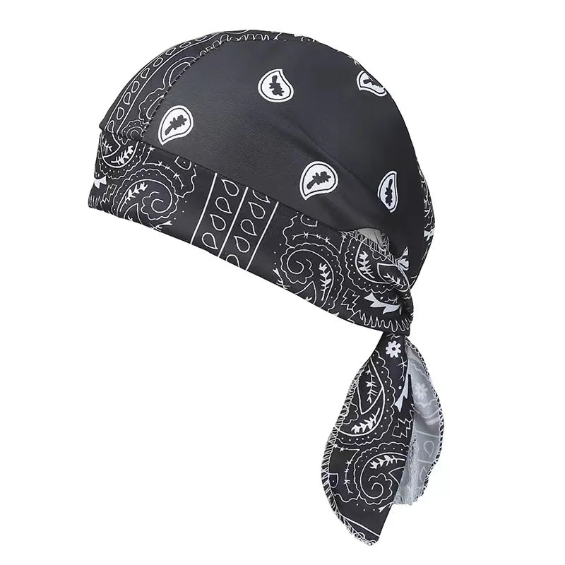 Paisley Durag Cycling Unisex Outdoor Bandana Headwrap Hiking Hip Hop Breathable Motorcycle Skull Cap Streetwear Retro Bandana