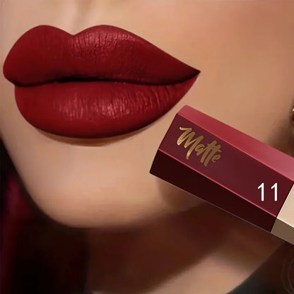 Matte Velvet Lip Tint, Nude Color Lip Glaze, Long Lasting Waterproof Non Transfer, Lightweight Soft Lip Makeup, Perfect Valentin