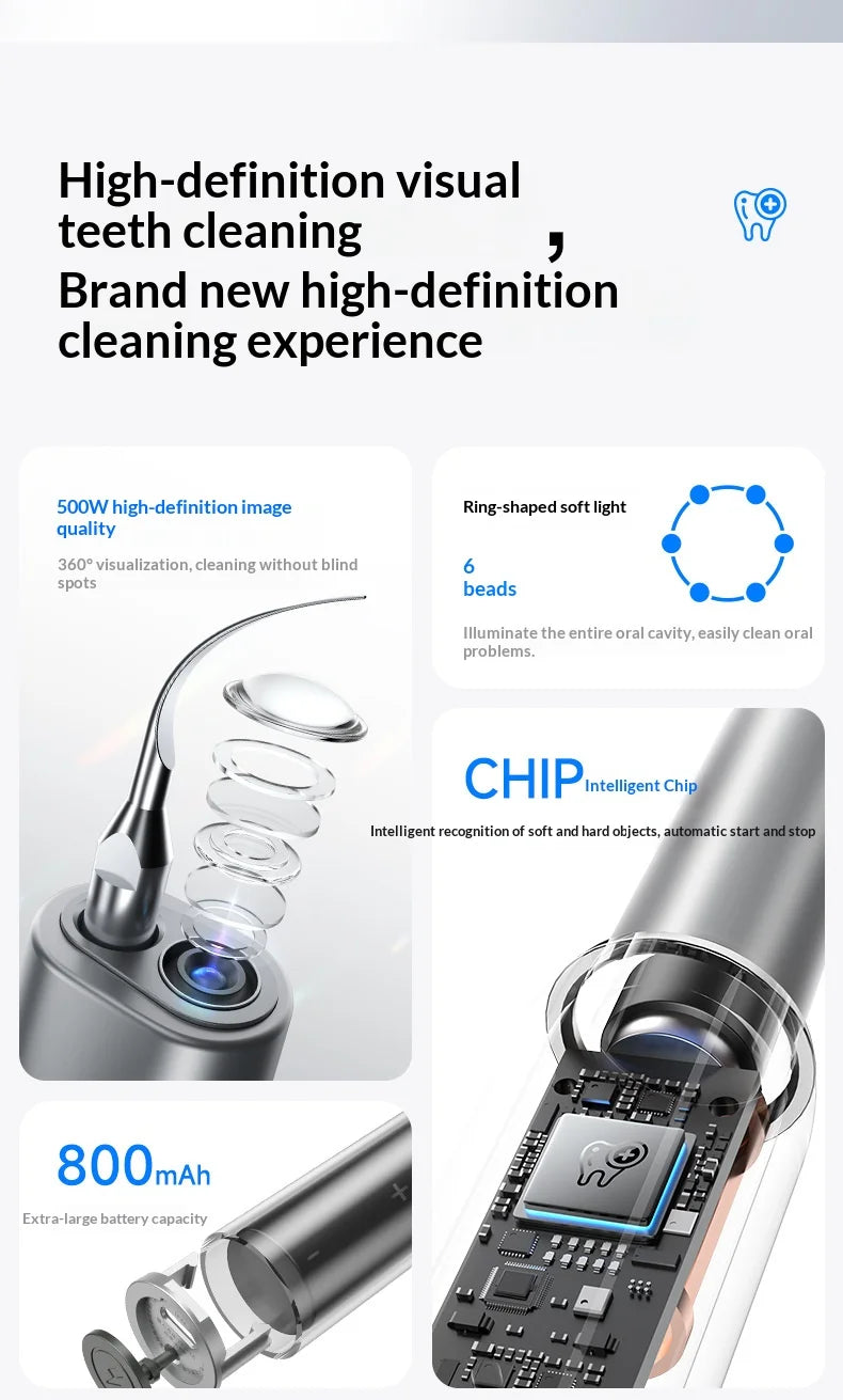 HOMEFISH Home Dental Cleaning Device Professional Tool for Removing Tartar Plaque And Calculus with Visual Technology