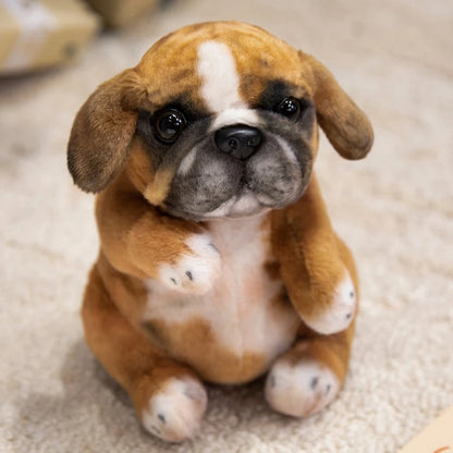 Hot Sale Realistic Sitting Poodle Pug Puppy Plush Toys Stuffed Doggy Cute Fluffy Plush Pet Room Decor Children Birthday Gift