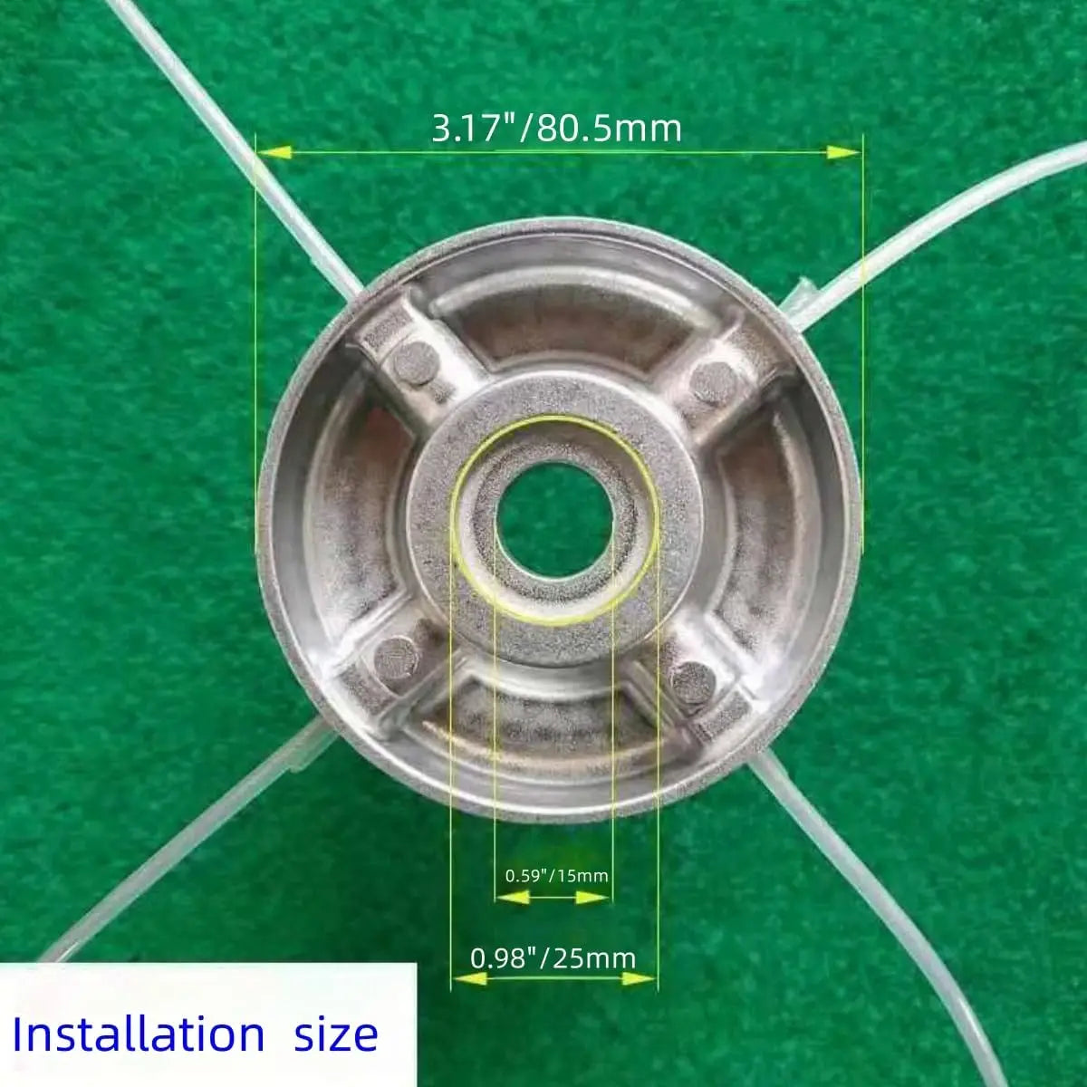 Universal Aluminum Alloy Lawn Mower Head and Replacement Nylon Steel for Lawn Mowing Line Lawn Mower Weed Head Accessories