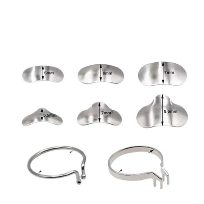 100Pcs Dental Matrix Sectional Contoured Metal Matrices Bands Dental Matrix Rings Full Teeth Replacement Dentsit Oral Care