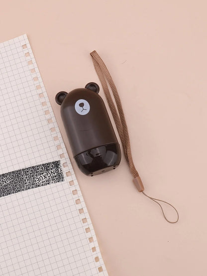 1 Cute Bear Shaped Roller Stamp, Study Notebook Typos Cover Graffiti Fashion Stamp, Personal Privacy Graffiti Daily Necessities