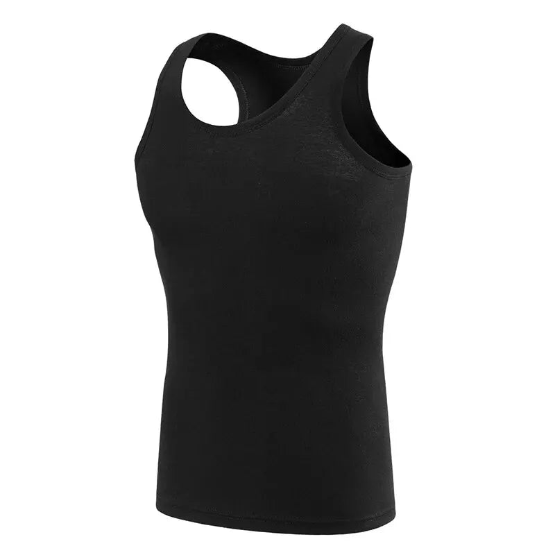 1/3 Pack Four Seasons Men's Cotton Joker Vest Teenagers Simple Fit Sports Fitness T-shirt Middle-aged Casual Sleeveless T-shirt