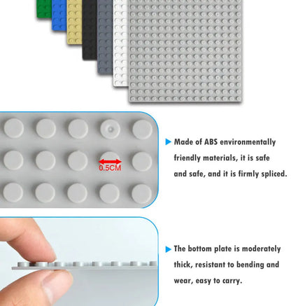 Base Plate 32*32 16X32 16X16 Dots  Building Blocks Baseplate DIY Plastic Plate  Classic Brick Accessories Kids Toy