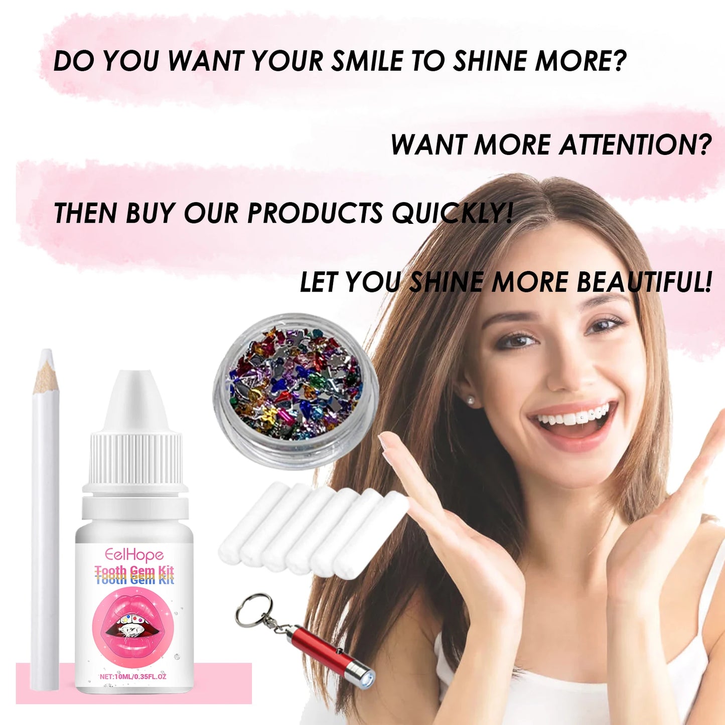Tooth Gem Glue Dental Adhesive for Tooth Gems Diamond Kit Glue Teeth Crystal Jewelry Sturdy Tooth Jewelry Orthodontic Gel 7/10ml