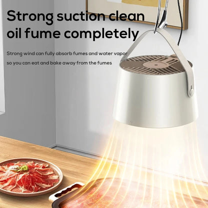 2025 New Portable Exhaust Fan Small Kitchen Hood Extractor Barbecue USB Supply Desktop Range Hoods Mini Suction Cooker Hood