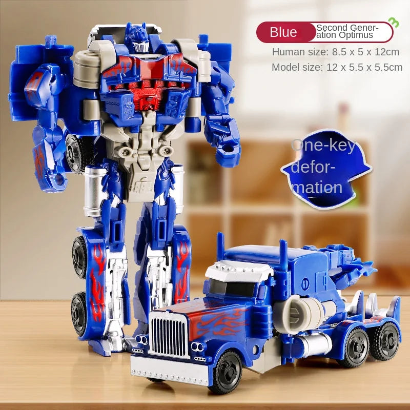 Transformation Car Toy One Step Deformation Robot Action Figure Model Kid Puzzle Toy Anime Robot Model Deformation Car