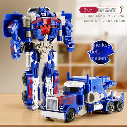 Transformation Car Toy One Step Deformation Robot Action Figure Model Kid Puzzle Toy Anime Robot Model Deformation Car
