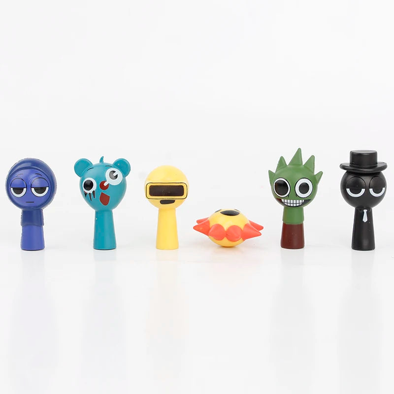 24pcs/Set Mini Sprunki Action Figure Toy Cartoon Movie Sprunki Wenda Model Doll Figurines Kids Gift