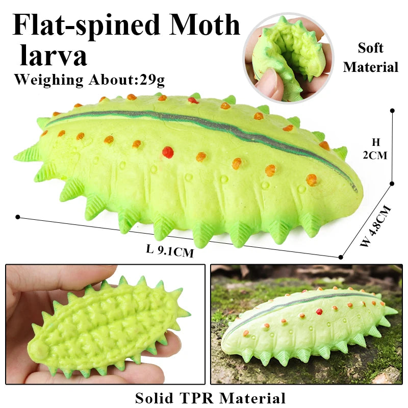 Oenux Insect Animal Wild Reptile Model Soft TPR Mantis Lizard Chameleon Housefly Gekko Action Figures Halloween Trick Kid Toy