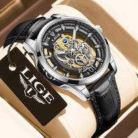leather silver black